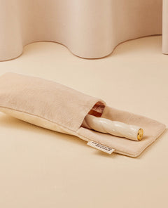 La Pochette "Brosse Ronde" Blanc Crème